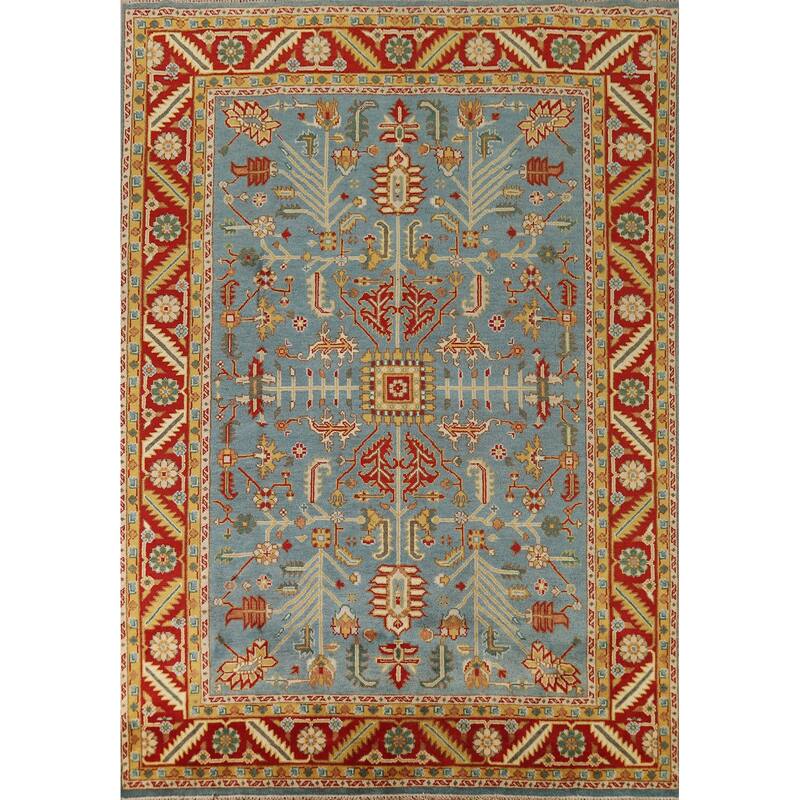 Light Blue Heriz Serapi Oriental Area Rug Handmade Wool Carpet - 8'10" x 11'11"