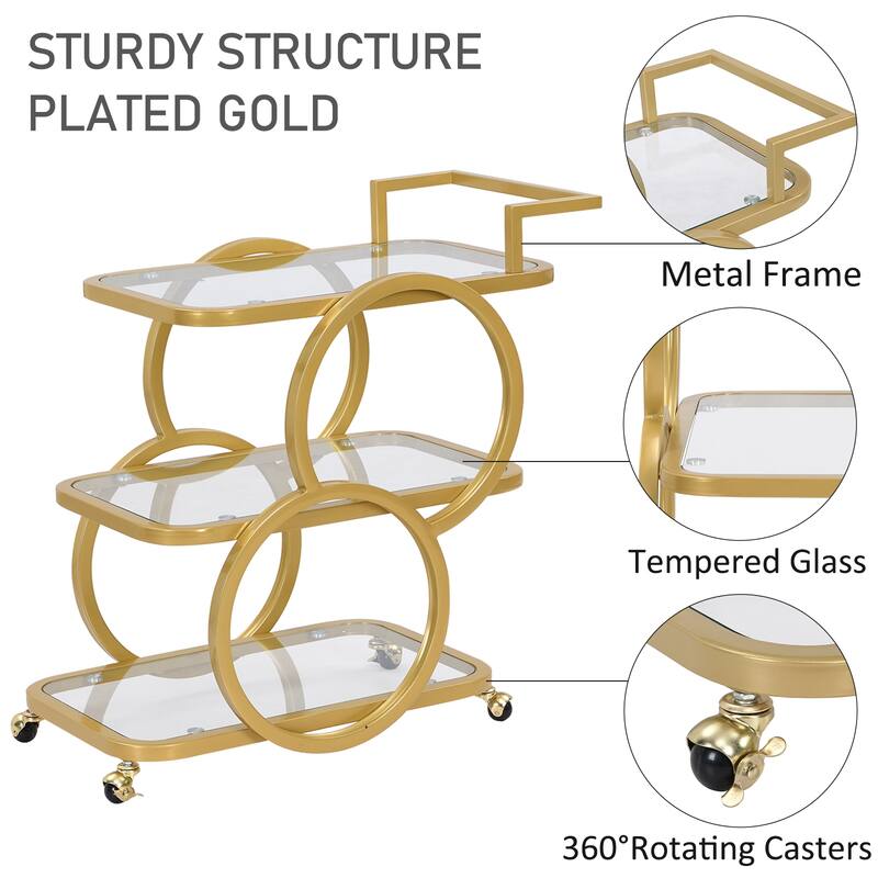 Metal Bar Cart Silver Bar Carts for the Home