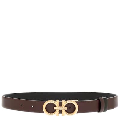 Salvatore Ferragamo Reversible Gancini Belt 0.8" Wide