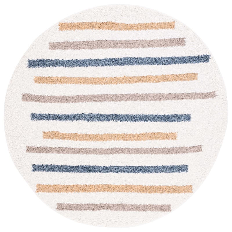 SAFAVIEH Calico Shag Daryia Stripe 1.5-inch Thick Rug