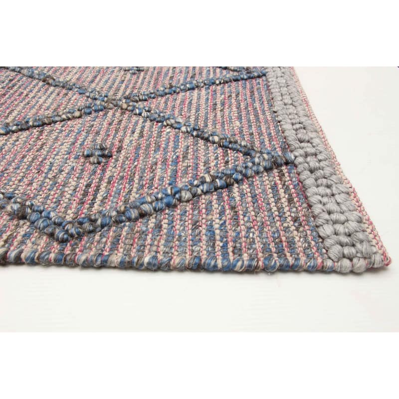 ECARPETGALLERY Braid weave Sienna Pink Wool Rug - 6'0 x 9'0