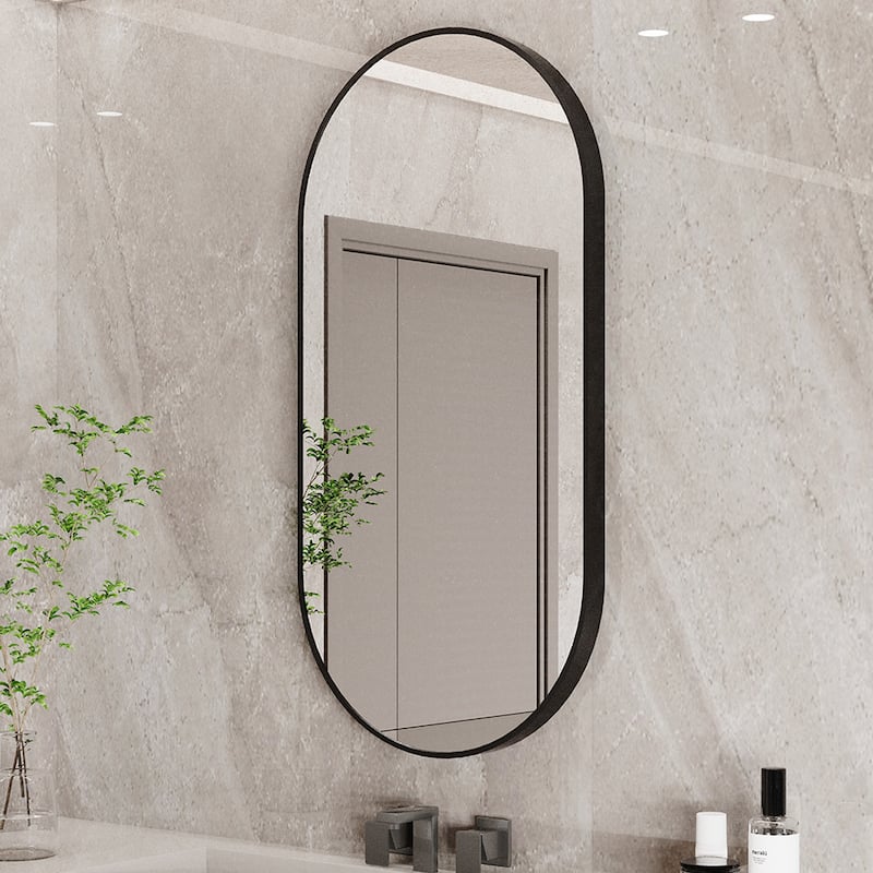 Aluminum Frame Venetian Wall Mounted Mirror - 19.7 x 39.3 inch