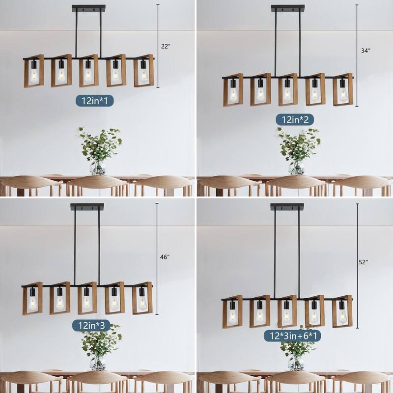 Kitchen Island Lighting Fixture, Dining Room 4 Lights Chandeliers