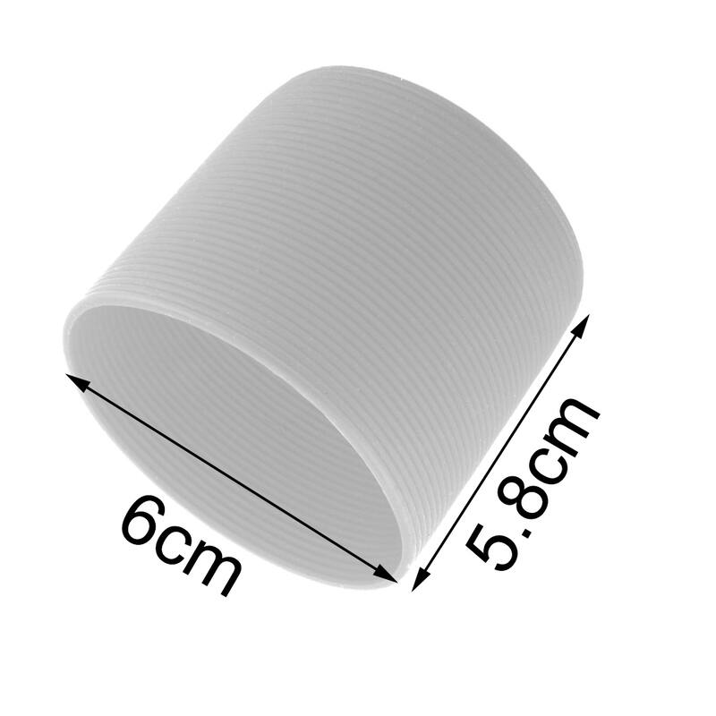 Silicone Heat Resistant Nonslip Glass Bottle Mug Cup Sleeve 6cm Dia - Gray - Gray