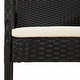 preview thumbnail 5 of 91, vidaXL 3 Piece Patio Dining Set with Cushions Black Poly Rattan - 18.9" x 21.7" x 34.6"