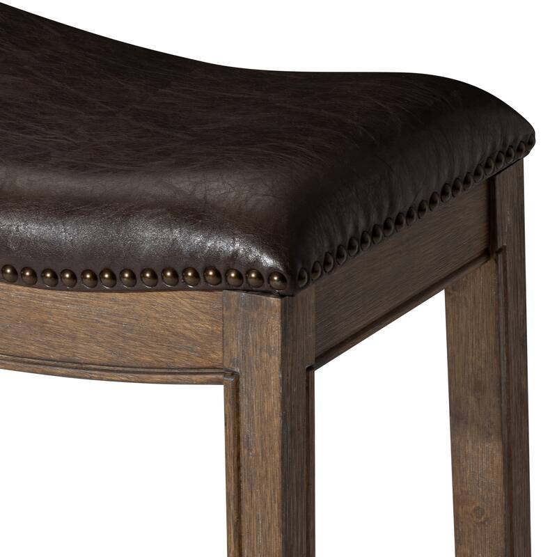 Maven Lane Adrien Saddle Kitchen Dining Stool