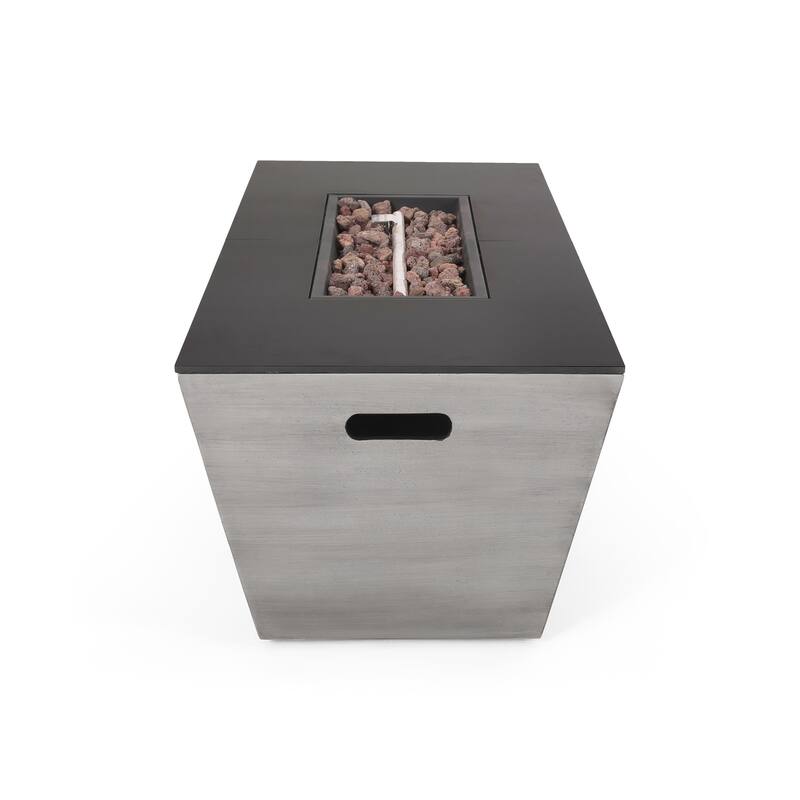Langton Outdoor 50,000 BTU Lightweight Concrete and Ceramic Rectangular Fire Pit (No Tank Holder) by Christopher Knight Home