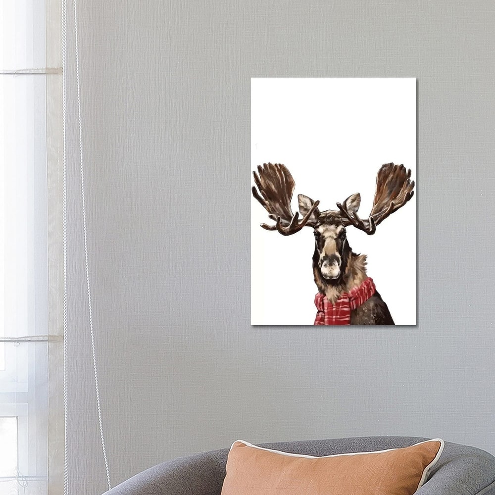 iCanvas "Christmas Moose" by Big Nose Work Canvas Print