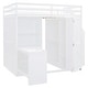 preview thumbnail 4 of 14, Full Size Loft Bed with Wardrobe,Desk and Shelves