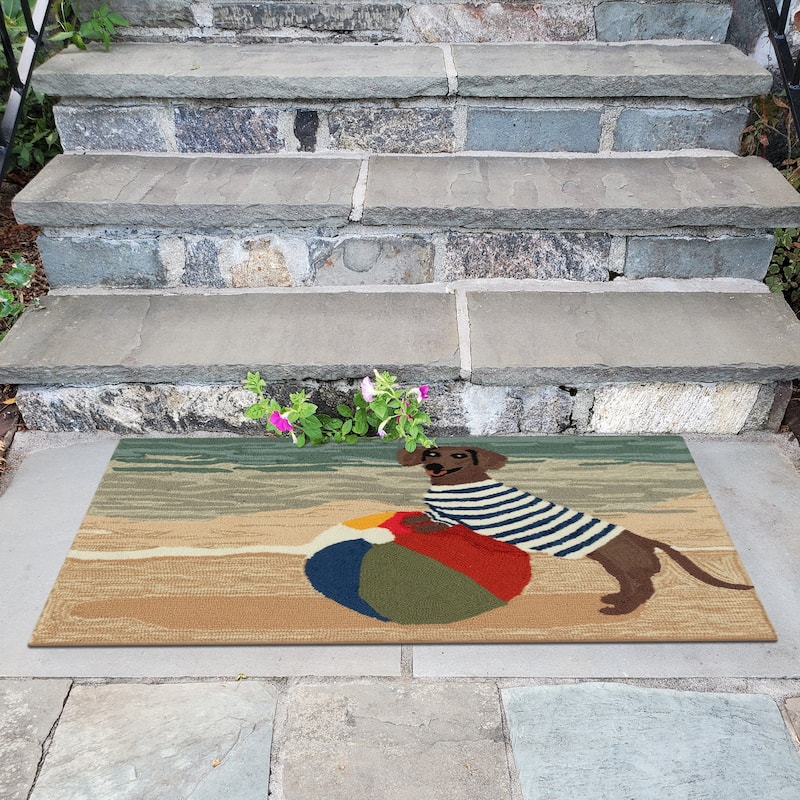 Liora Manne Frontporch Coastal Dog Indoor/Outdoor Rug