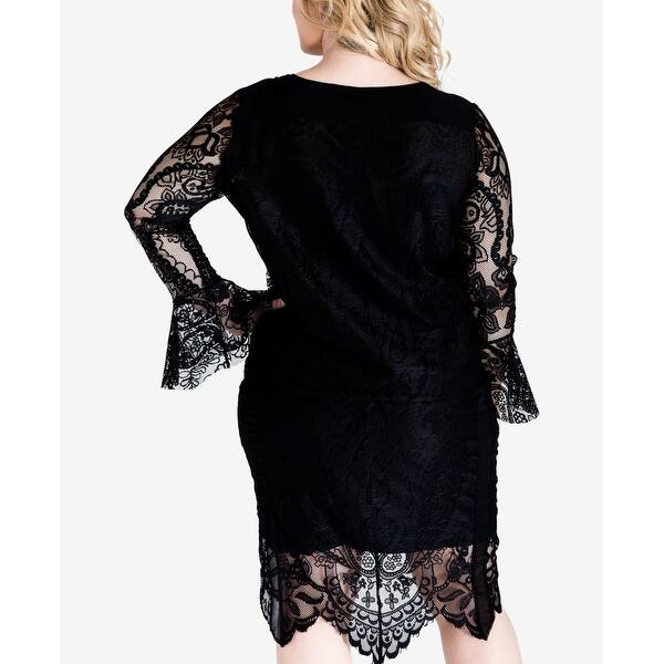 Shop Standards Practices Black Women S Size 1x Plus V Neck Lace