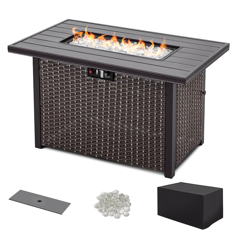 Nuu Garden Outdoor 43-inch 50,000 BTU Propane Gas Fire Pit Table