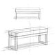preview thumbnail 4 of 46, WYNDENHALL Madison 44 inch Wide Contemporary Rectangle Ottoman Bench