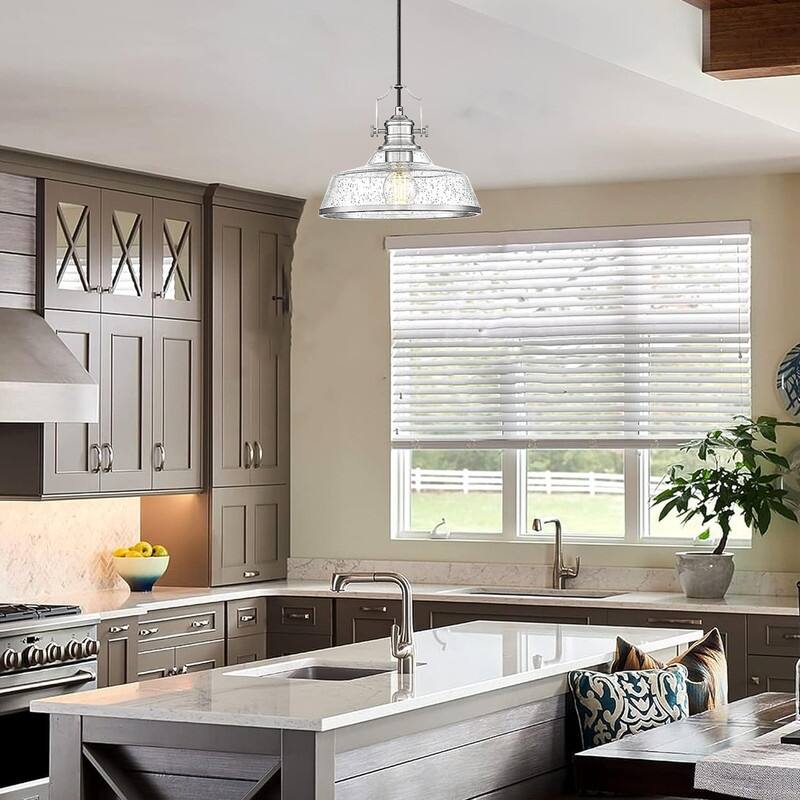 Modern island lights nickel hanging light glass, metal pendant light