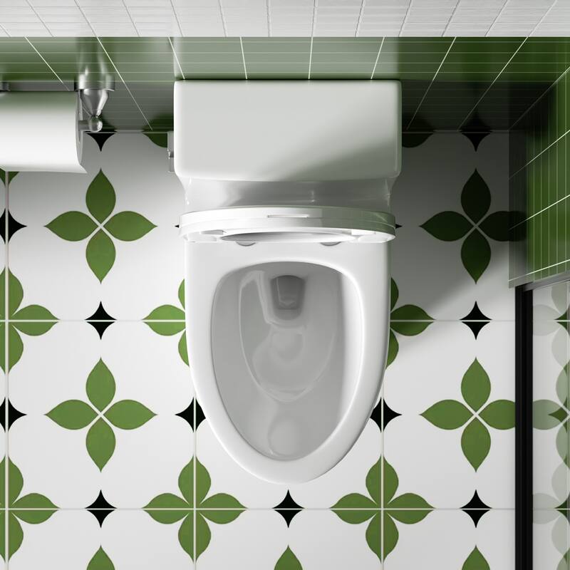 1.28Tornado Flush One-piece Toilet Elongated,Siphonic Side Press Single Flush,17" ADA Chair Height Seat