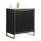 Option Black Matte - Satin Brass Hardware