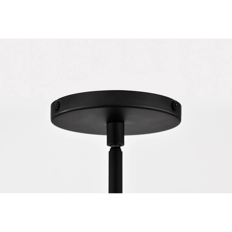 Aura 12 Inch LED Pendant Matte Black K9 Bubble Crystal 3000K CCT - Matte Black