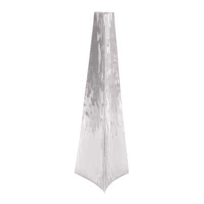Stainless Steel Metal Hammered Decorative Vase - Silver - Roche River Decor