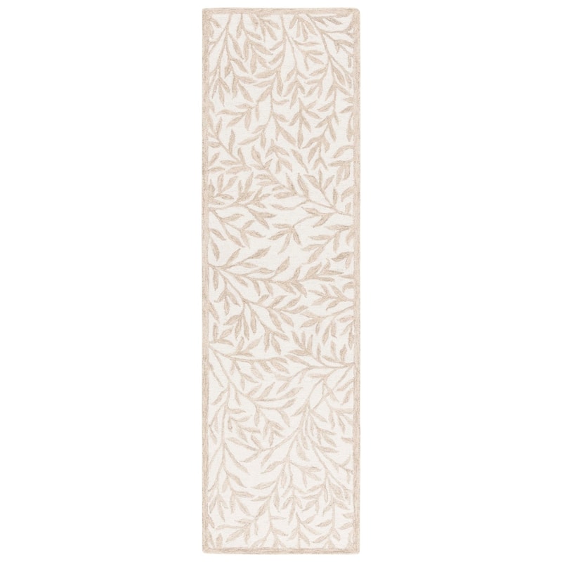 Martha Stewart Handmade Gjurga Contemporary Wool Rug. - 2'3" x 8' Runner - Ivory/Beige