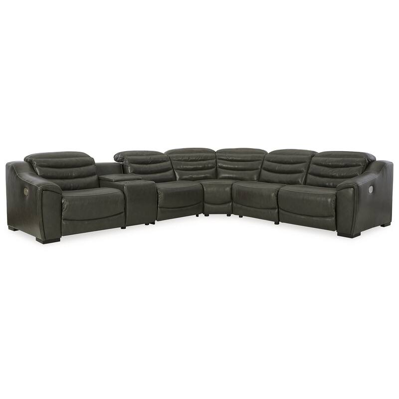 Signature Design by Ashley Center Line 6-Piece Power Reclining Sectional - 138.25"W x 120.5"D x 35"H