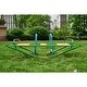 preview thumbnail 3 of 5, High quality kids seesaw plastic seat playground equipment cute baby plastic rocker outdoor children blue and green steel tube