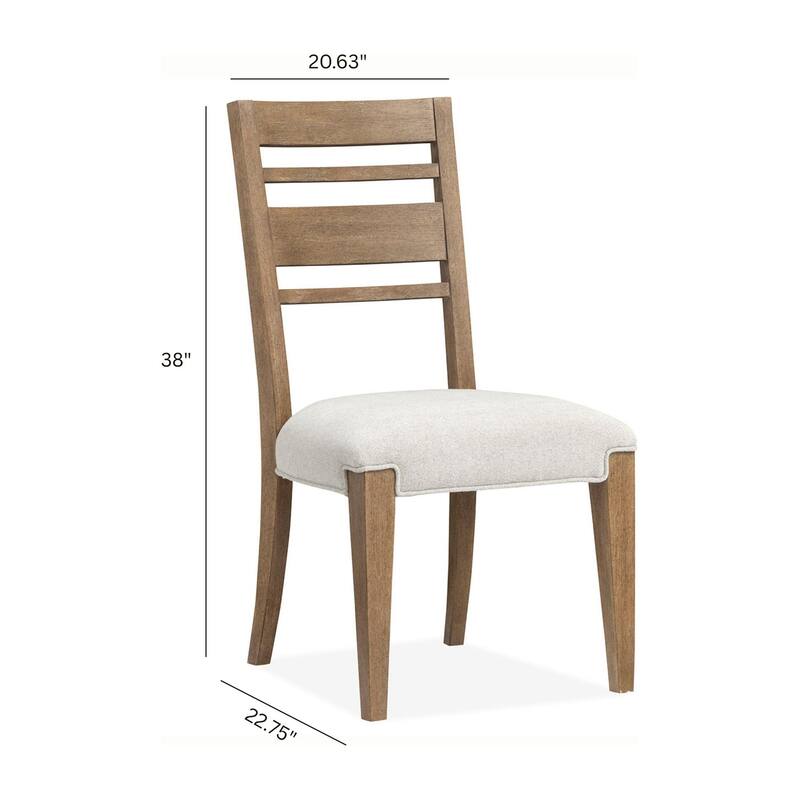 Magnussen Home Plum Creek Sierra Brown Upholstered Side Chair Two Pack - 20.63''W x 22.75''D x 38''H