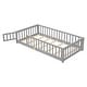 preview thumbnail 73 of 92, Modern Floor Platform Bed with Fence and Door