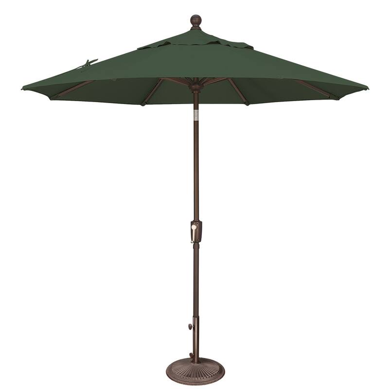 SimplyShade Catalina 7.5-inch Octagon Push Button Tilt Umbrella - Forest Green - Olefin Canopy
