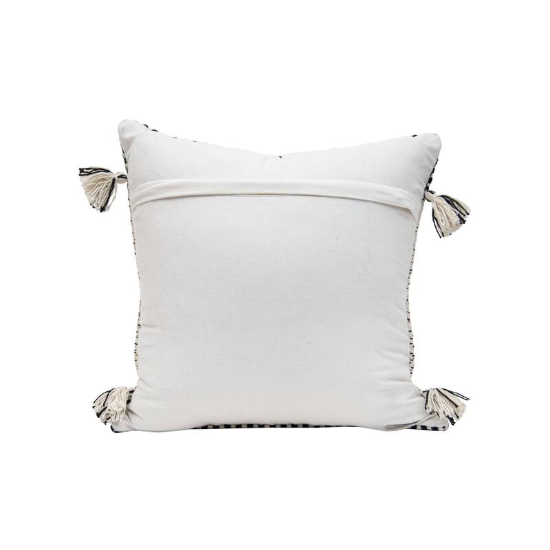 Foreside Home & Garden 18x18" Woven Black Cotton w/Poly Fill Pillow