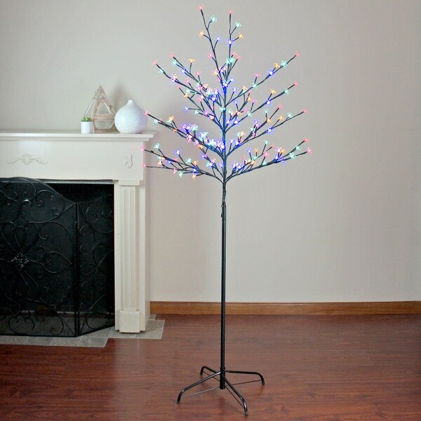 Multicolored Blossom Flowers Lighted Trees for Decoration Inside Wedding Party Garden Colorful Cherry Blossom Tree with Lights 6FT Color Changing Cherry Blossom Light Up Tree Valentines Day Decor