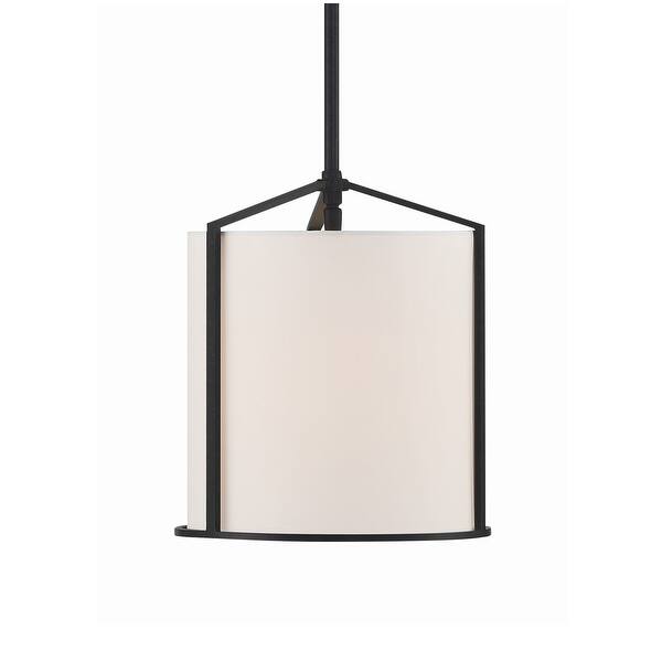 slide 2 of 6, Crystorama Lighting Group CAR-9201 Carlyn 10" Wide Mini Pendant Black