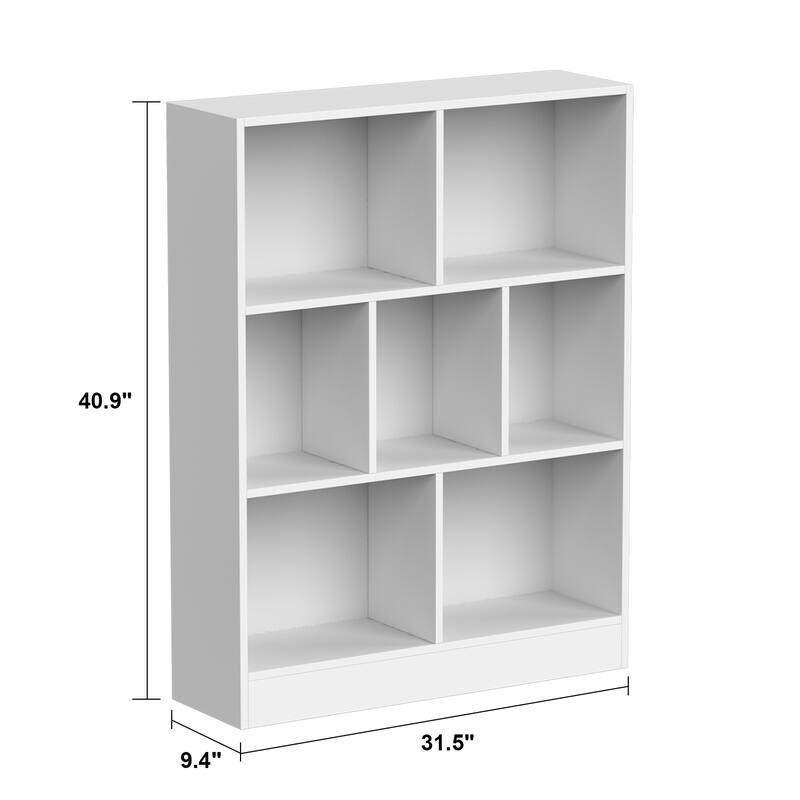 31.5" x 9.4" Bookcase with 3-tier for display