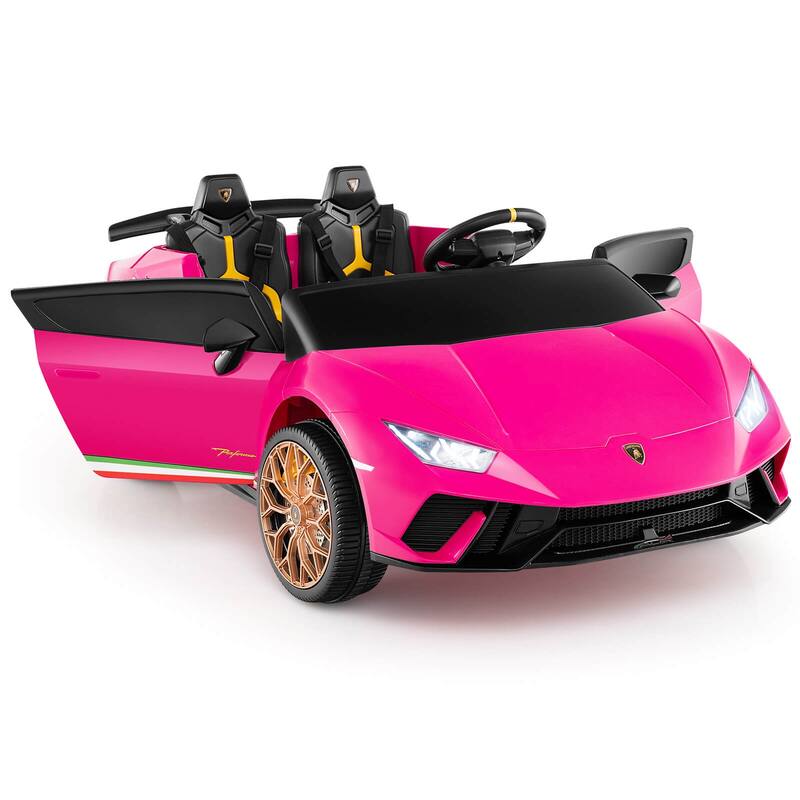 Costway 4WD 2-Seater Ride on Car, Licensed Lamborghini Kids’ Vehicles - See Details