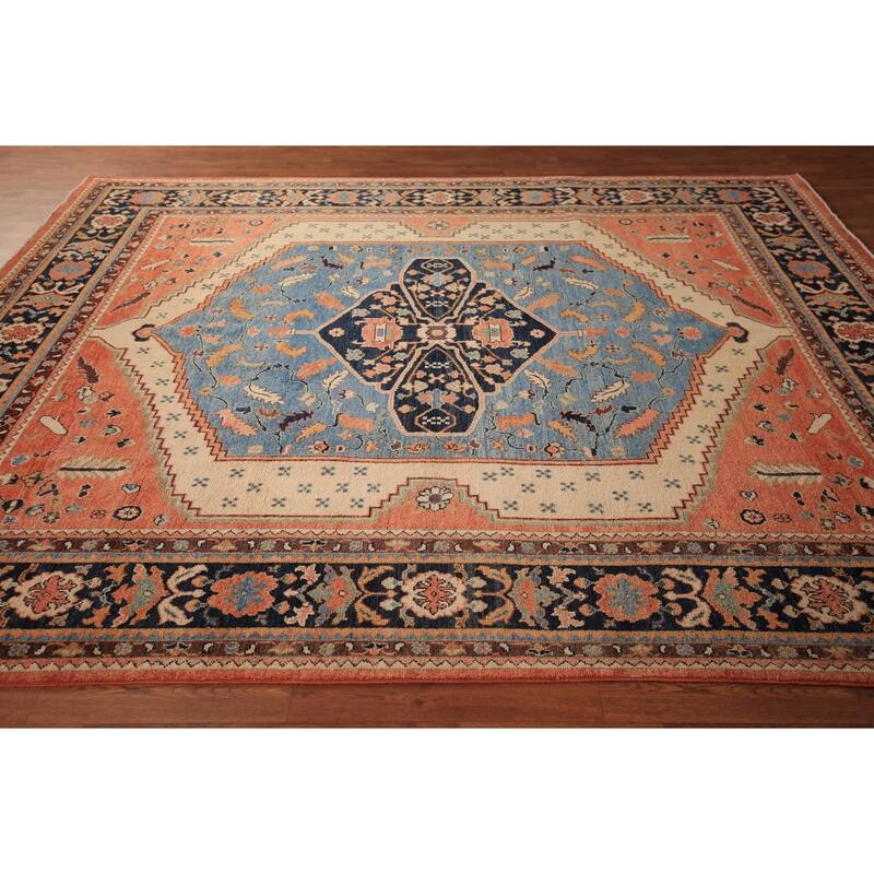 Vegetable Dye Sultanabad Oriental Area Rug Handmade Wool Carpet - 8'3" x 9'7"