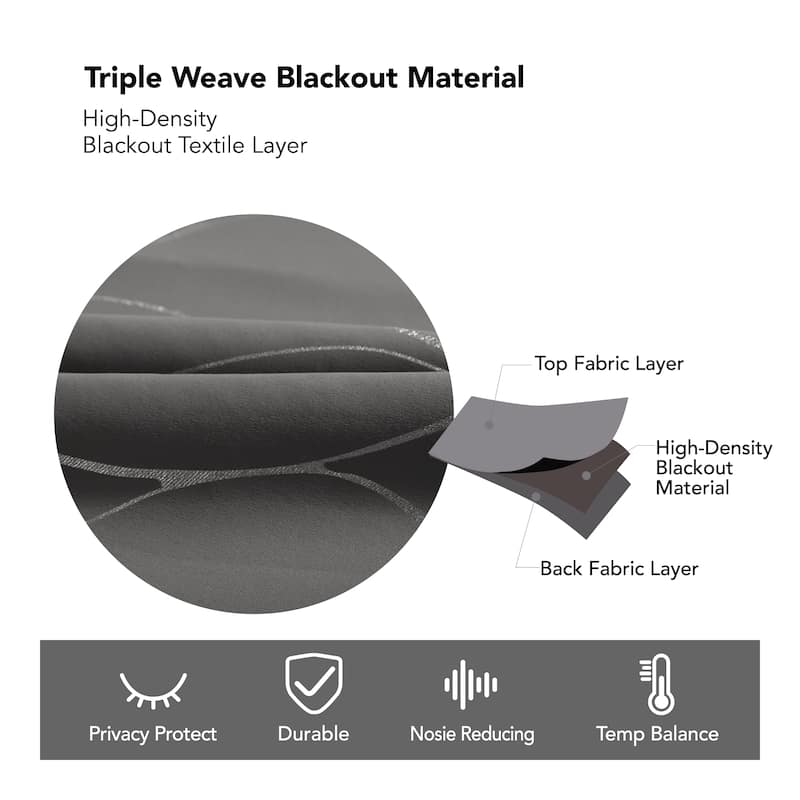Deconovo Silver Line 42 Width Curtain Panel Pair (2 Panel)