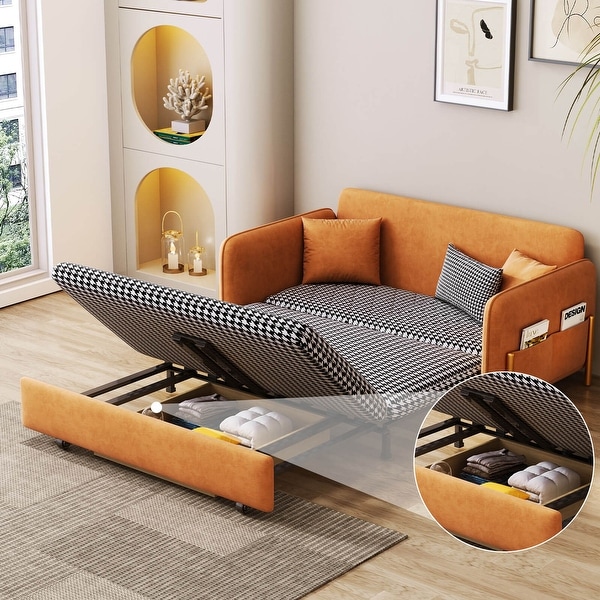 Orange sofa sleeper clearance