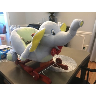 happy trails elephant plush rocking animal