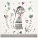 preview thumbnail 8 of 11, SAFAVIEH Carousel Kids Donika Parisian Cat Rug 3' x 3' Square - Ivory/Pink