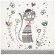 preview thumbnail 8 of 11, SAFAVIEH Carousel Kids Fumiki Parisian Cat Rug 3' Square - Ivory/Pink