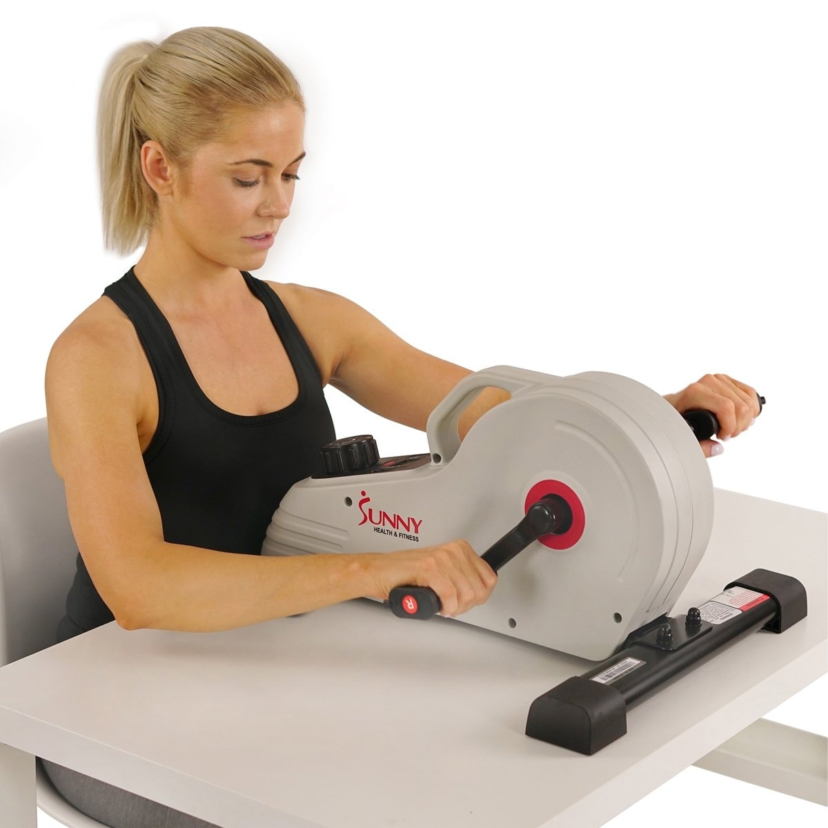 Sunny Health Fitness Magnetic Mini Exercise Bike SF B0891 On