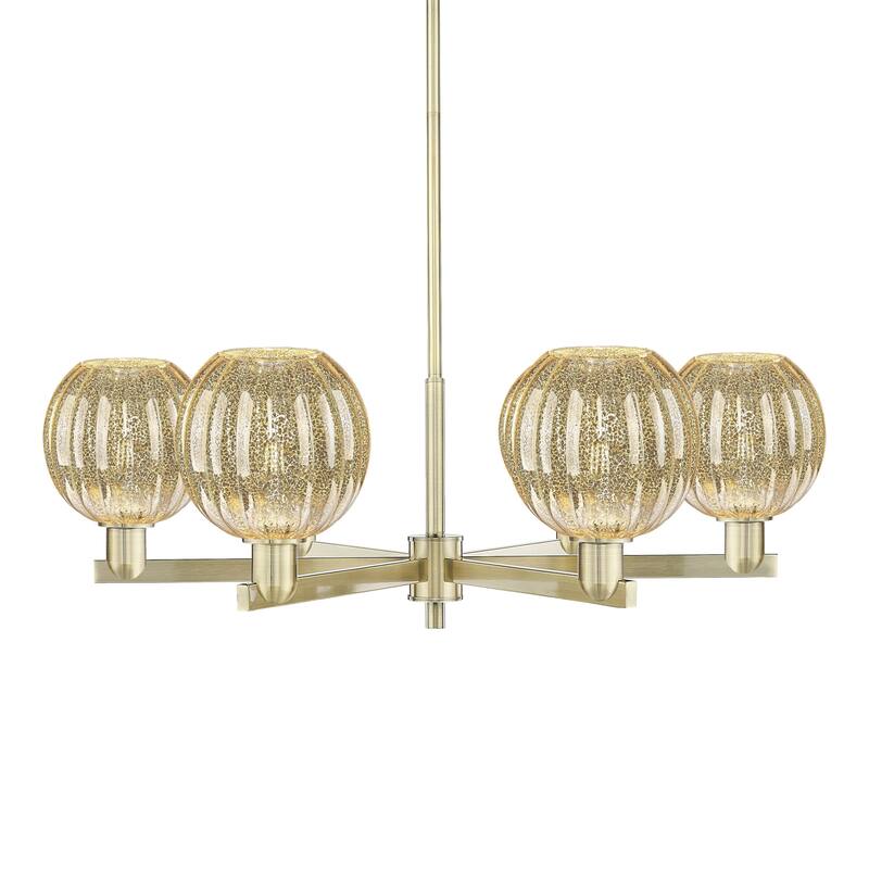 Innovations Lighting 716-6CR-12-24 Preston Chandelier Preston 6 Light - Antique Brass / Mercury