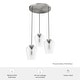 preview thumbnail 9 of 8, Hunter Vidria 3-Light Cluster Ceiling Light - Kitchen Island, Dining Room - Contemporary, Transitional