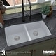 preview thumbnail 43 of 64, Karran Undermount Quartz 33 in. 50/50 Double Bowl Kitchen Sink Kit