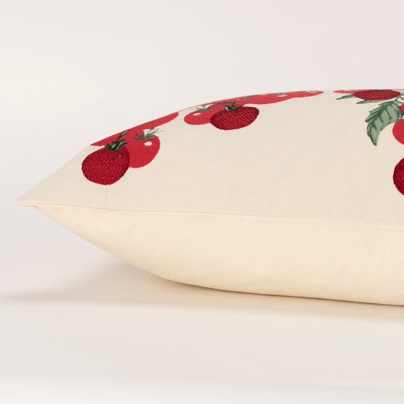 Rizzy Home Cherry Tomato Printed Throw Pillow