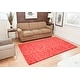 preview thumbnail 14 of 61, SAFAVIEH Handmade Soho Aloisa Roses N.Z. Wool Rug 7'6" x 9'6" - Red - Rectangle