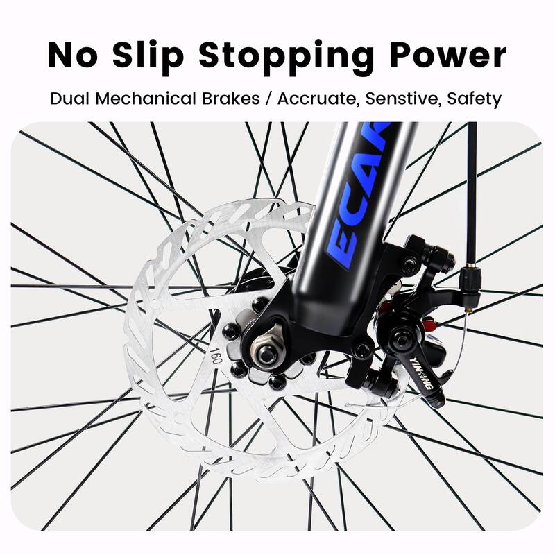26" Mountain Bike - 21-Speed, Disc Brakes, Durable Frame, Front & Rear Dual-Shock Absorption