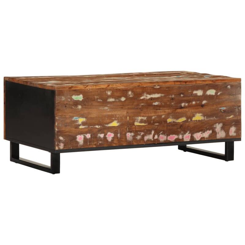 vidaXL Coffee Table Mixed Colors Solid reclaimed wood - 21.3 x 39.4 x 15.7 in