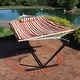 preview thumbnail 61 of 71, Sunnydaze Rope Hammock with 12-Foot Stand, Hammock Pad & Pillow