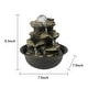 preview thumbnail 4 of 9, 8.3-inch H 4-Tier Cascading Rock Falls Tabletop Water Fountain w/Light