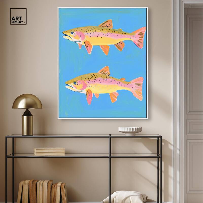 Twin Fins Canvas by Art Remedy